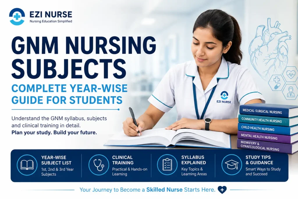GNM Nursing Subjects 1st 2nd and 3rd year guide